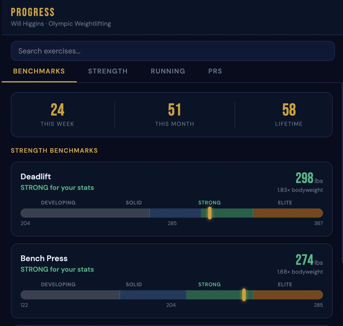 Benchmark Standards — Wilco app screenshot