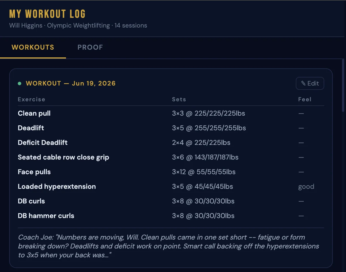 Weekly Proof Brief — Wilco app screenshot